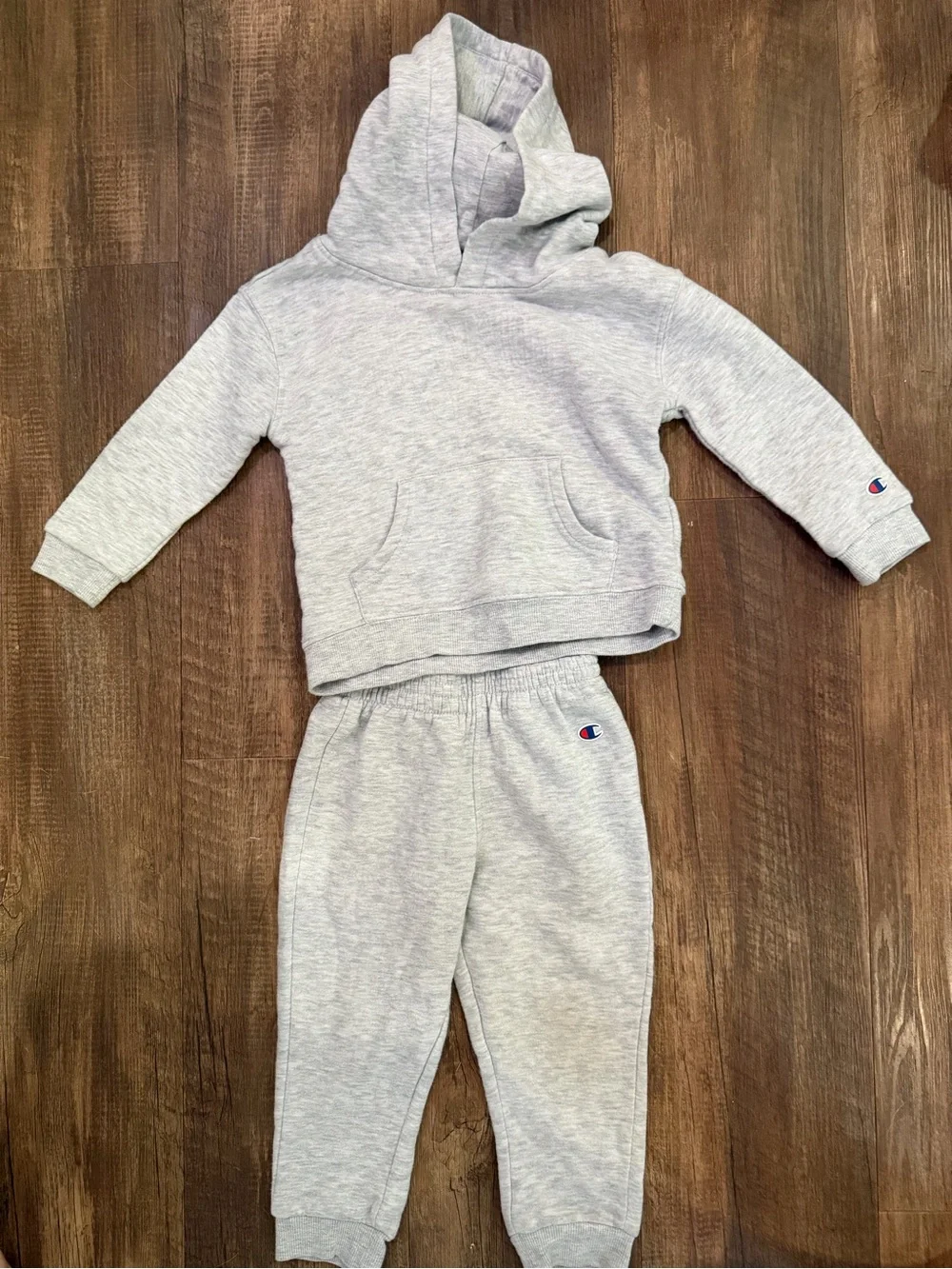 Champion Kids Light Heather Gray Hoodie & Jogger Set